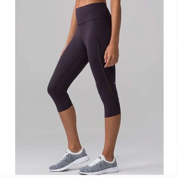 Lululemon Pace Perfect Crop (17") Boysenberry Size 4